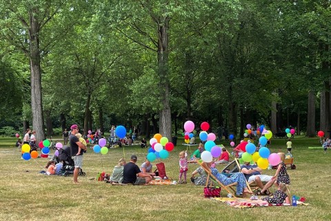 Ballon-Picknick für Familien und Freunde