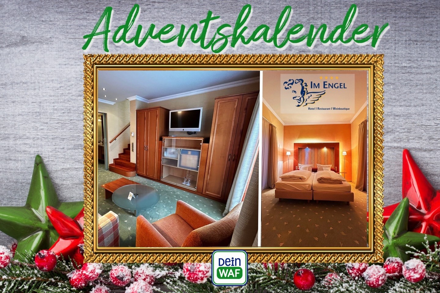 Adventskalender,Gewinnspiel,Ostbevern,Sassenberg,Telgte,Hotel Im Engel,Turmsuite,Warendorf,