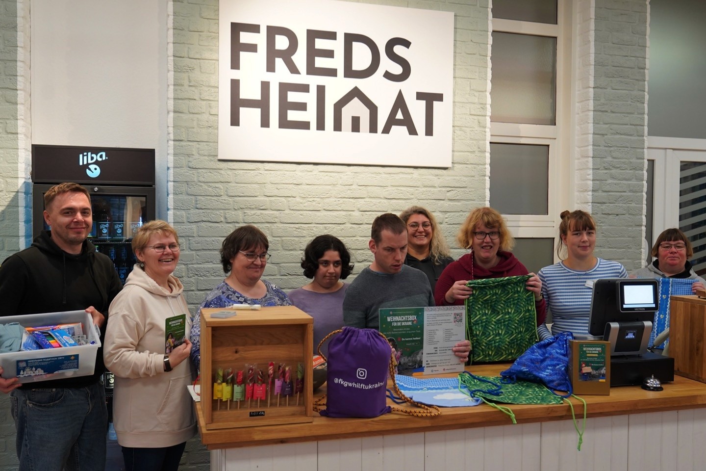 Freds Heimat,Ukraine,Hilfsaktion,Weihnachtsboxen,Front,Freckenhorster Werkstätten,