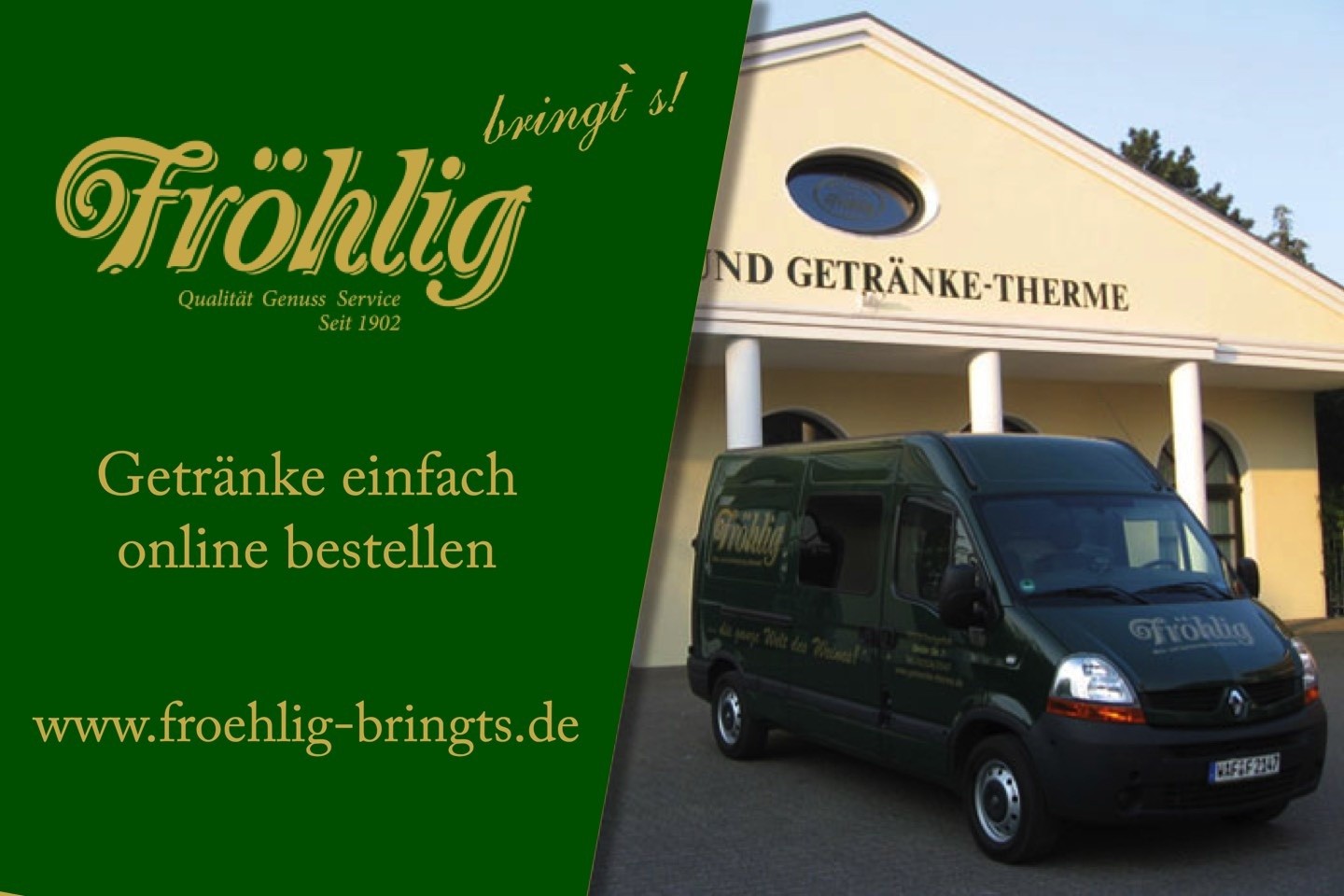 Fröhlig Getränke Therme,Fröhlig,Ennigerloh,Lieferservice,Eventsservice,Weinhandlung,Wasser,Fruchtsaft,Bierwagen,Luitgard Fröhlig,Geschenke,Präsente,