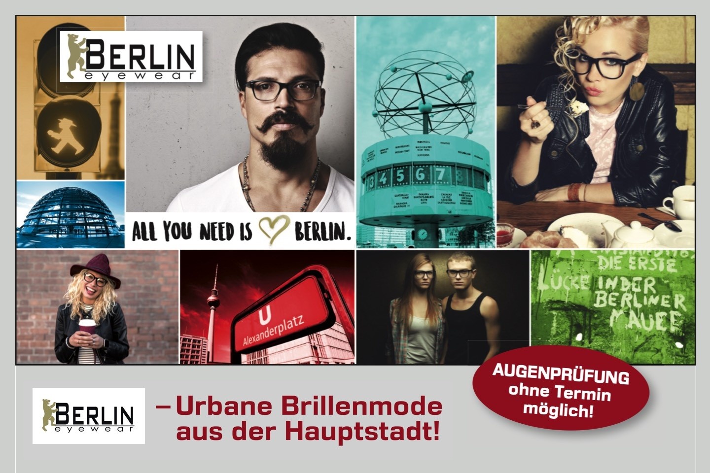 Berlin Eyewear,Urbane Brillenmode,,Berlin,Hauptstadt,Optik Goebeler,Warendorf,Christa Goebeler,