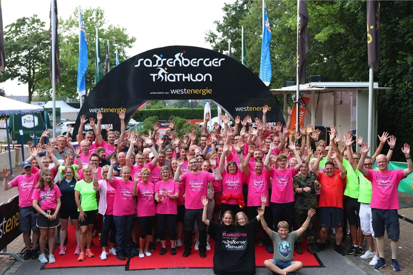 engagierter Helfer,Sassenberger Triathlon, Sassenberg,Sport,Kreis Warendorf,