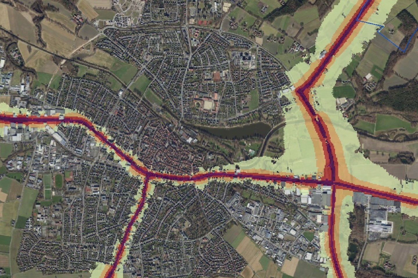 Lärmkarten,Stadt Warendorf,Warendorf,Straßen,Zugverkehr,Fluglärm,