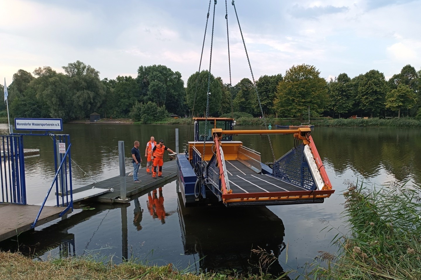 Wasserpest,Mähboot,Emssee,Warendorf,Stadt Warendorf,