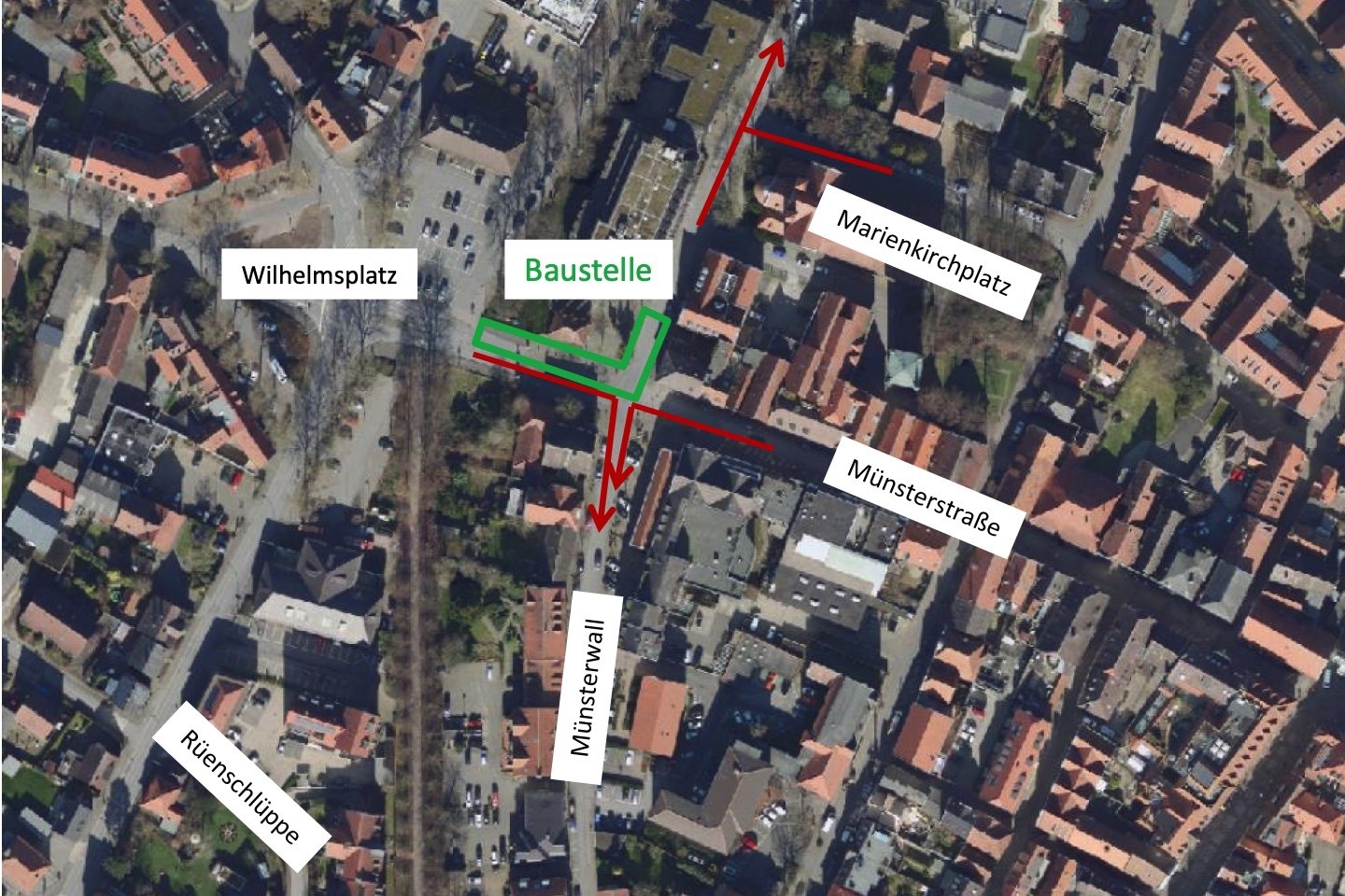 Münsterwall,Warendorf,Stadt Warendorf,Sperrung,Baustelle,