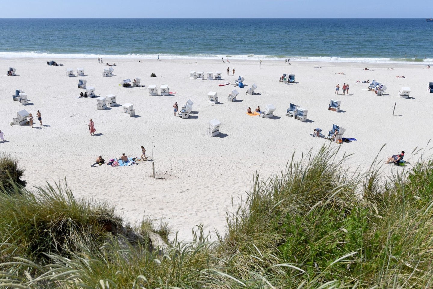 Strandkörbe am Strand von Kampen.