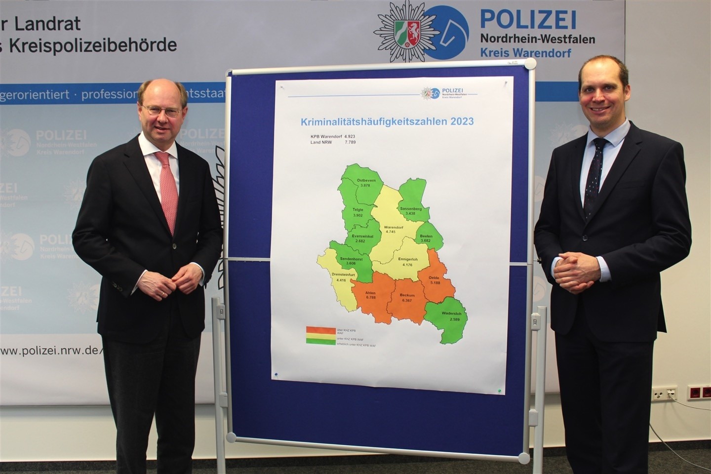 Polizeiliche Kriminalitätsstatistik,Kreis Warendorf,Polizei,Warendorf,Landrat Olaf Gericke,
