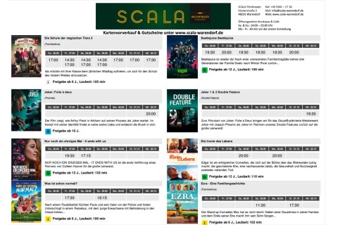 SCALA Kinoprogramm 26. September bis 02. Oktober 2024